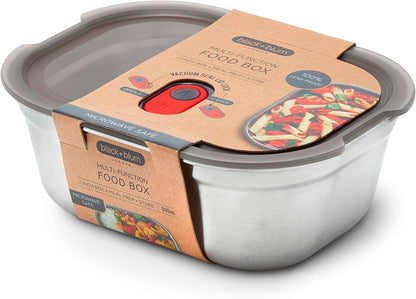 BLACK + BLUM Microwavable Stainless Steel Lunch Box | Multi-Function, Vacuum Sealed Container for Healthy Food | Portable and Stackable Food Storage for Office and Outdoor | 30 oz / 900ml