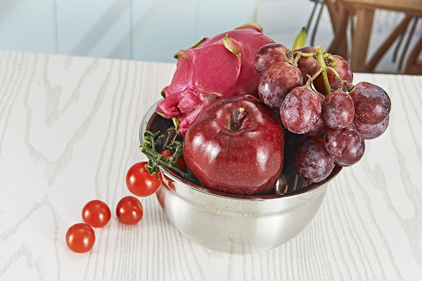 Stainless Steel Mixing Bowl Durable and Rustproof Easy Grip and Stability Design Bowl Versatile for Cooking Baking Prepping and Food Storage (20CM)