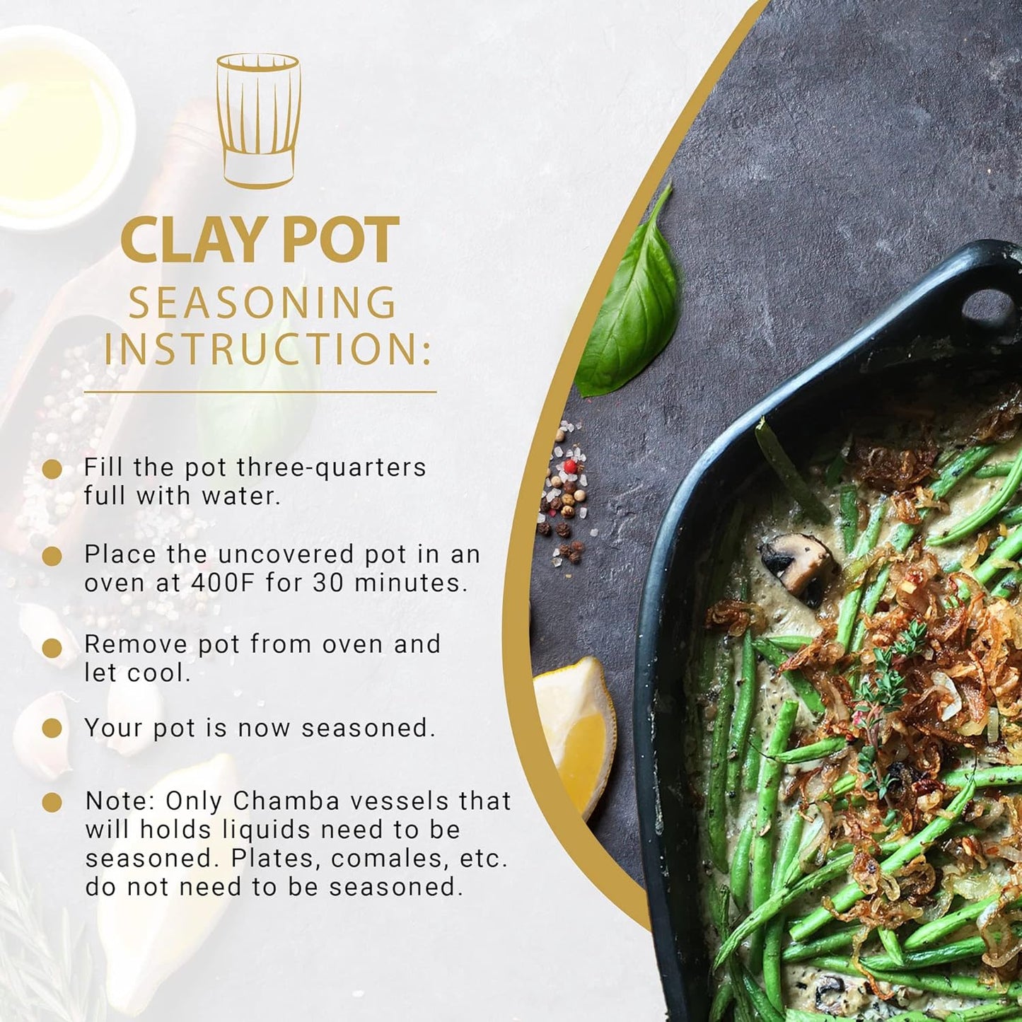 Authentic Chamba Casserole - Elegant, All-Natural Black Clay Casserole for Braising, Baking and Serving Paella, Stews and More - Stovetop & Oven Safe – Handmade in Colombia