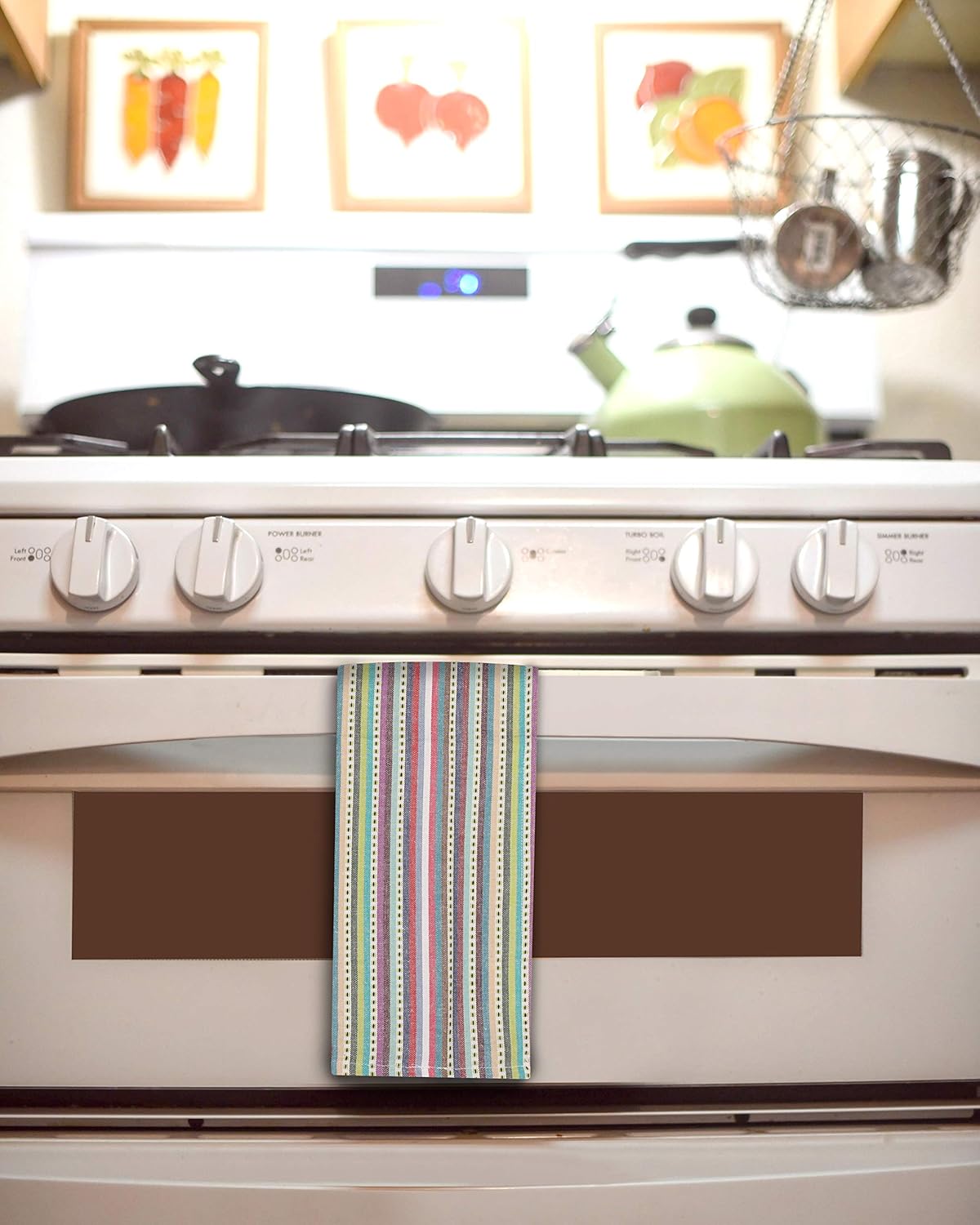 Urban Villa Cloth Napkins Set of 12 20x20 Inches 100% Cotton Napkins Cloth Washable Durable Reusable Absorbent Table Dinner Napkins Cloth for Hotel Lunch Restaurant Weddings Parties – Blue Stripes