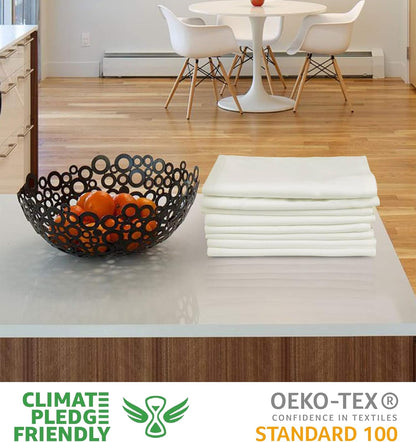 Urban Villa Dinner Napkins Ivory Cloth Napkins Set of 12 DinnerNapkins 20X20 in Cotton Dinner Napkins Everyday Use Oversized Cloth Napkins with Mitered Corners 1 in Hemmed DinnerNapkins