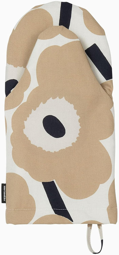 MARIMEKKO Pieni Unikko Oven Mitt with Hanging Loop – Refine Your Kitchen Décor with Our Floral Oven Mitts — Kitchen Mitts for Oven (12 in x 6 in)