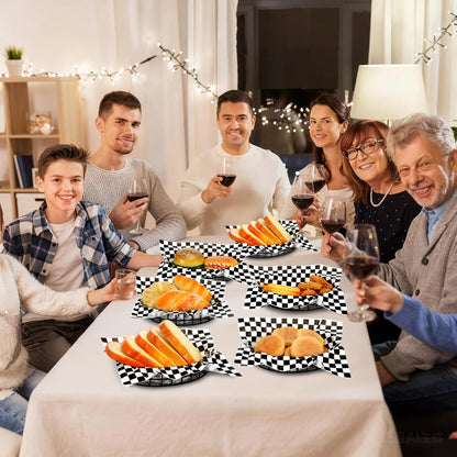 Hushee 12 Pcs Wire Bread Basket Bulk 9.5x6.2x2.2 Inch Oval Metal Dinner Roll Baskets for table Serving Fruit Bowl with 50 Checked Deli Paper Liners for Restaurant Kitchen Fast Food