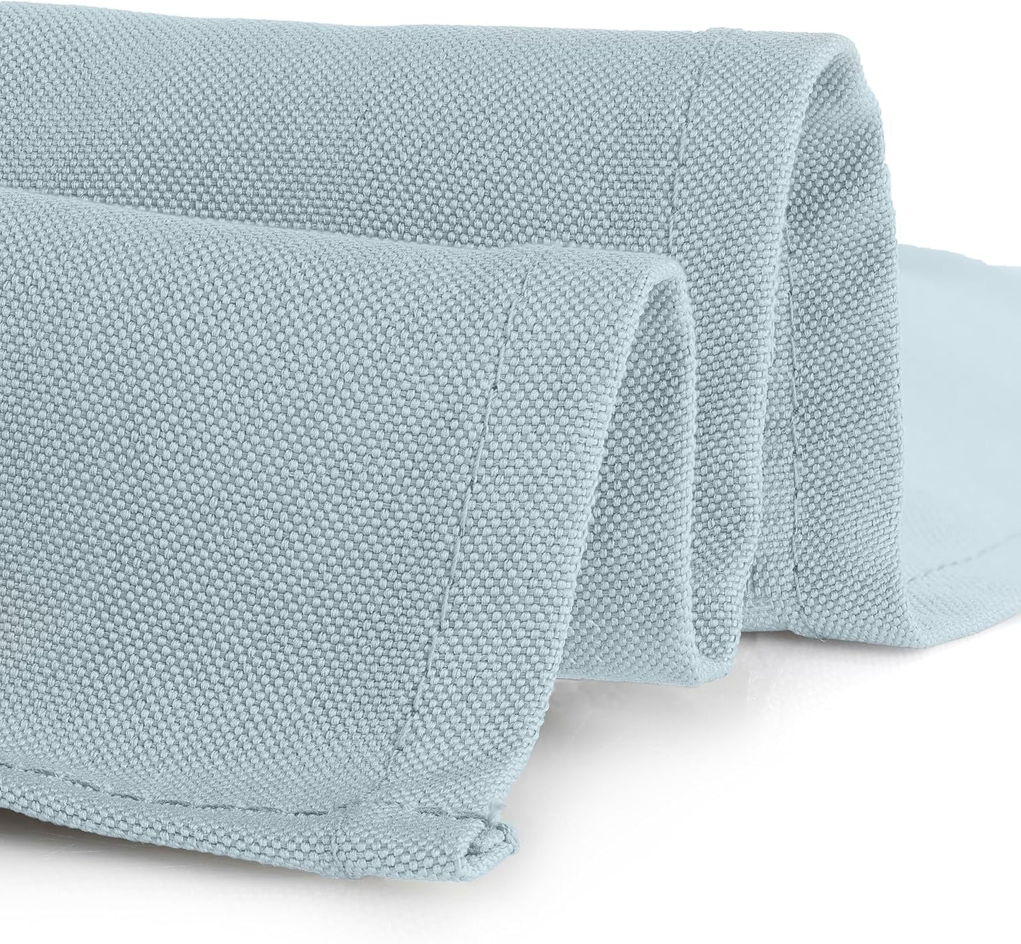 Gee Di Moda Cloth Napkins - 17 x 17 Inch Baby Blue Dinner Napkins - Set of 12 Soft & Absorbent Washable Fabric Cloth Table Napkins with Hemmed Edges for Hotel Restaurant, Holiday Parties & Wedding