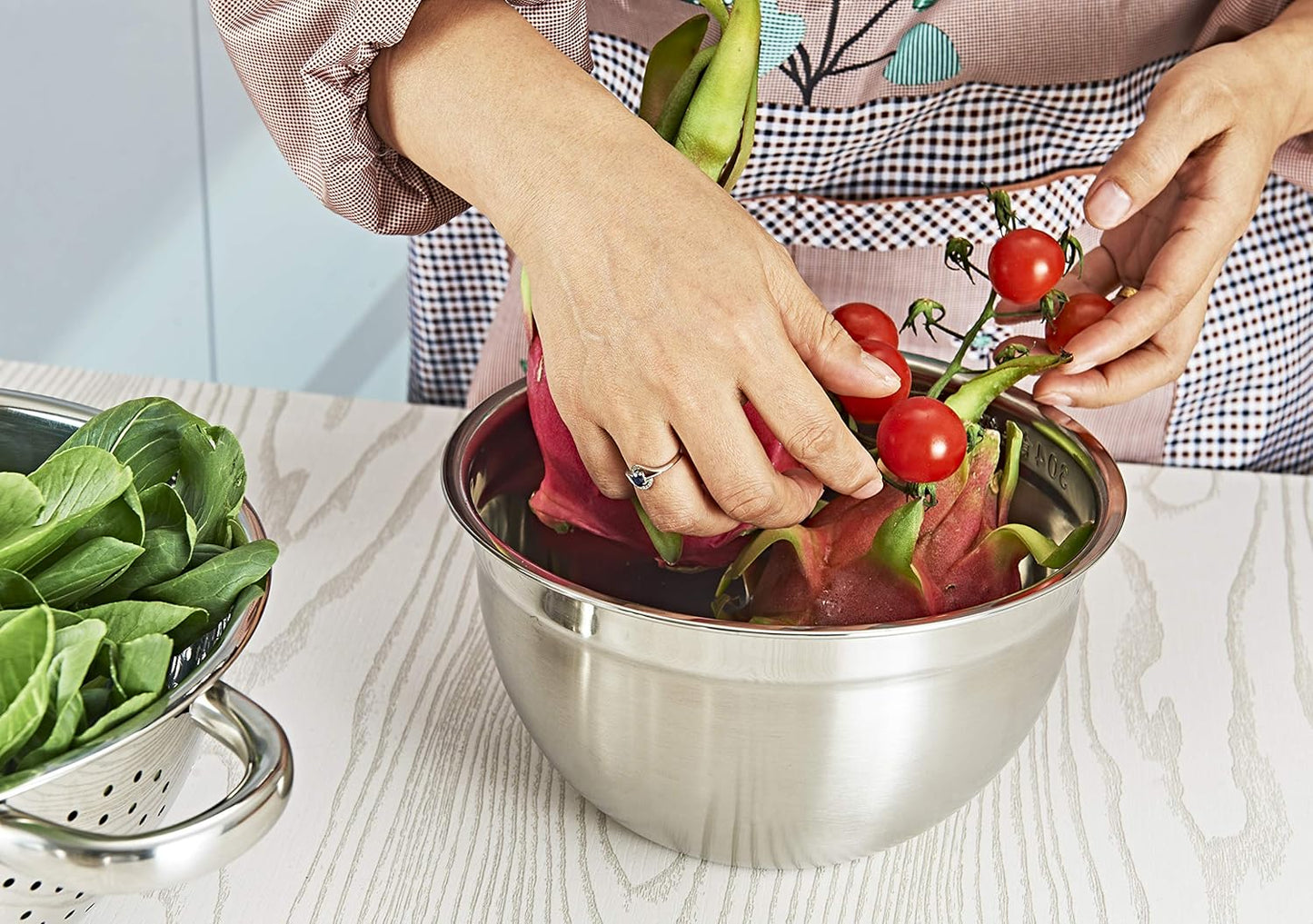 Stainless Steel Mixing Bowl for Baking Cooking and Food Storage Metal Kitchen Aid Mixing Bowls 5 Quart