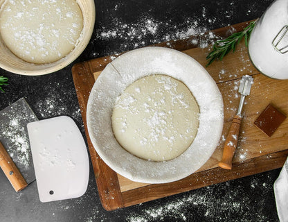 Kook Proofing Set, Sourdough Bread, 2 Rattan 9 Inch Banneton Baskets, 2 Basket Covers, Metal Scraper, Plastic Scraper, Scoring Lame, 5 Blades and Case, Baking Kit, Dough Bowls, Round Shape