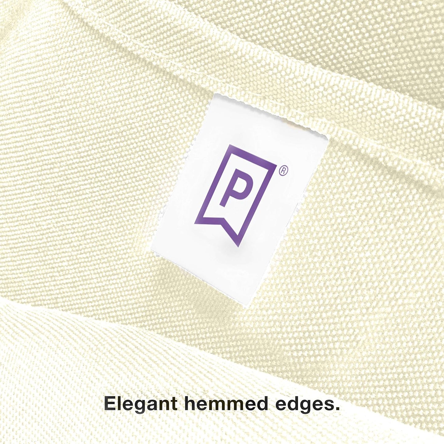 Gee Di Moda Cloth Napkins - 17 x 17 Inch Ivory Dinner Napkins - Set of 12 Soft & Absorbent Washable Fabric Cloth Table Napkins with Hemmed Edges for Hotel Restaurant, Holiday Parties & Wedding