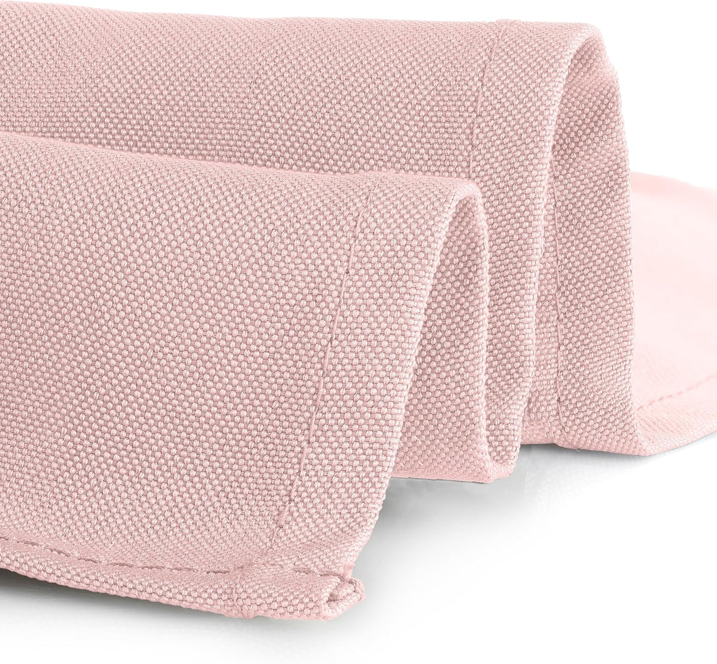 Gee Di Moda Cloth Napkins - 17 x 17 Inch Pink Dinner Napkins - Set of 12 Soft & Absorbent Washable Fabric Cloth Table Napkins with Hemmed Edges for Hotel Restaurant, Holiday Parties & Wedding