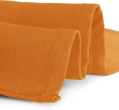 Gee Di Moda Cloth Napkins - 17 x 17 Inch Orange Dinner Napkins - Set of 12 Soft & Absorbent Washable Fabric Cloth Table Napkins with Hemmed Edges for Hotel Restaurant, Holiday Parties & Wedding