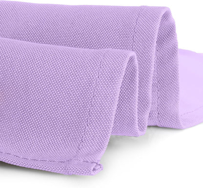 Gee Di Moda Cloth Napkins - 17 x 17 Inch Lavender Dinner Napkins - Set of 12 Soft & Absorbent Washable Fabric Cloth Table Napkins with Hemmed Edges for Hotel Restaurant, Holiday Parties & Wedding