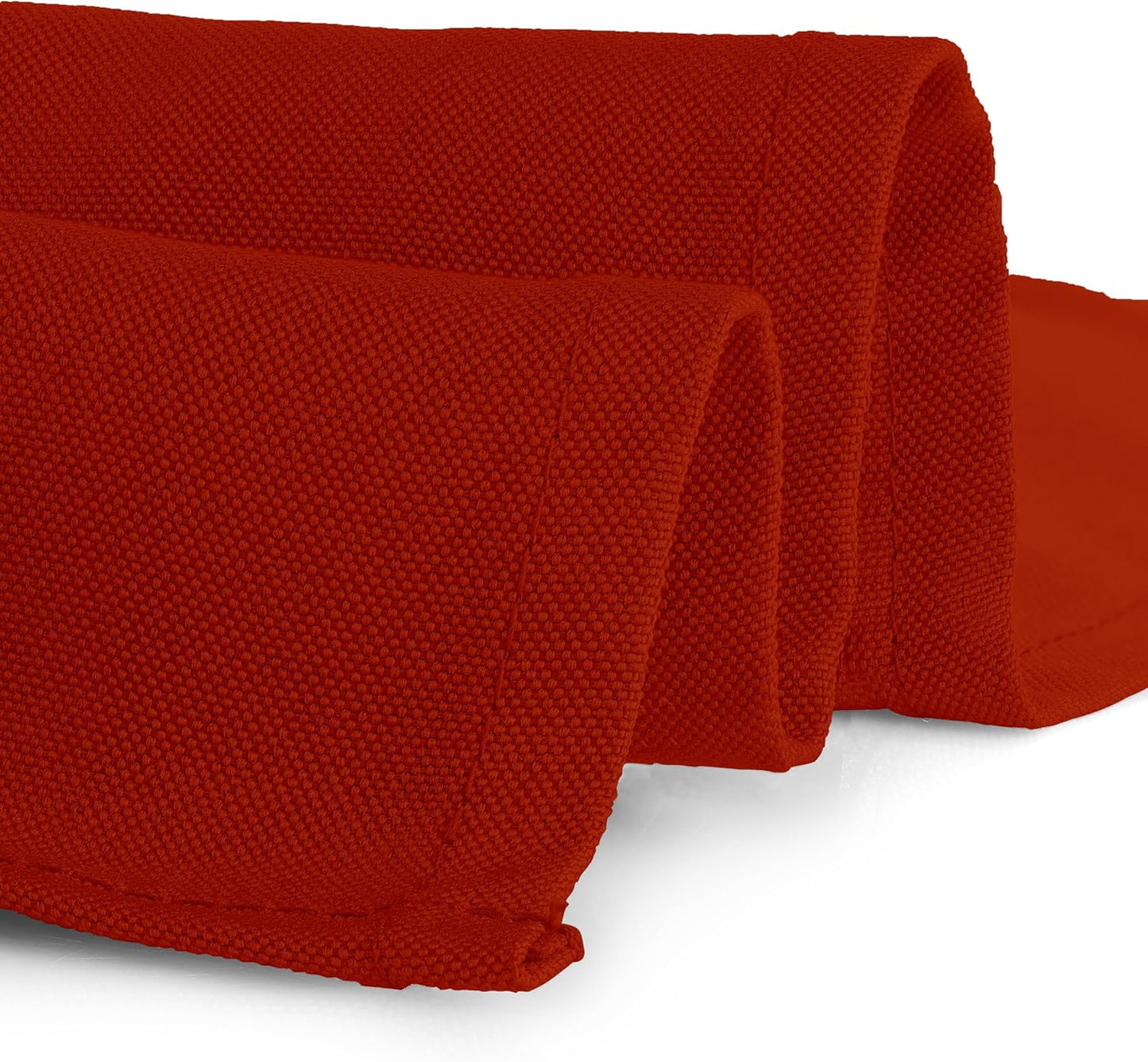 Gee Di Moda Cloth Napkins - 17 x 17 Inch Burnt Orange Dinner Napkins - Set of 12 Soft & Absorbent Washable Fabric Cloth Table Napkins with Hemmed Edges for Hotel Restaurant, Holiday Parties & Wedding