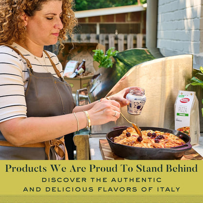 Bellina Organic Pizza Kit Gift Basket - Authentic Homemade Pizza Making Kit - Ideal for Beginners and Home Chefs, Italian Gift Basket Includes Organic Crust Mix, Sauce, Garlic EVOO & Sun-Dried Tomatoes