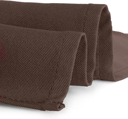 Gee Di Moda Cloth Napkins - 17 x 17 Inch Chocolate Dinner Napkins - Set of 12 Soft & Absorbent Washable Fabric Cloth Table Napkins with Hemmed Edges for Hotel Restaurant, Holiday Parties & Wedding