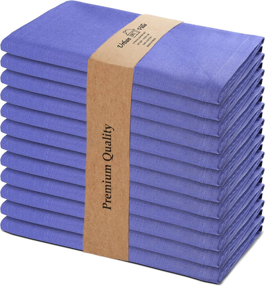 Urban Villa Cloth Napkins Set of 12 20x20 Inches 100% Cotton Napkins Cloth Washable Soft Durable Reusable Absorbent Table Dinner Napkins Cloth for Hotel Lunch Restaurant Weddings Parties – Lilac