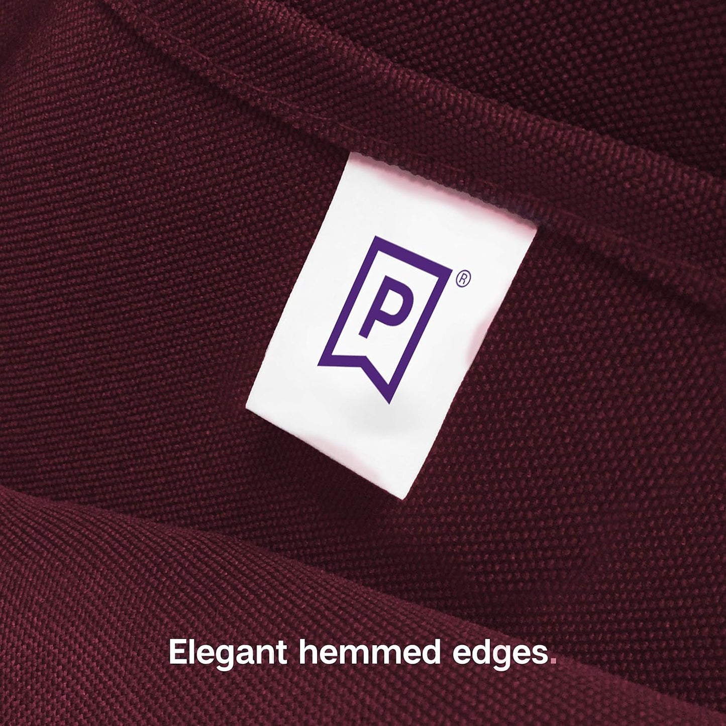 Gee Di Moda Cloth Napkins - 17 x 17 Inch Burgundy Dinner Napkins - Set of 12 Soft & Absorbent Washable Fabric Cloth Table Napkins with Hemmed Edges for Hotel Restaurant, Holiday Parties & Wedding