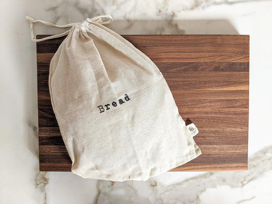 Combo Set of One 12"x15" Boule and One 6"x26" Baguette Farmhouse Natural Linen Bread Bags, Reusable Drawstring Bag for Homemade Bread Storage, Perfect for Bakers, House Warming, Etc.