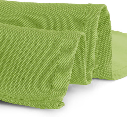 Gee Di Moda Cloth Napkins - 17 x 17 Inch Apple Green Dinner Napkins - Set of 12 Soft & Absorbent Washable Fabric Cloth Table Napkins with Hemmed Edges for Hotel Restaurant, Holiday Parties & Wedding
