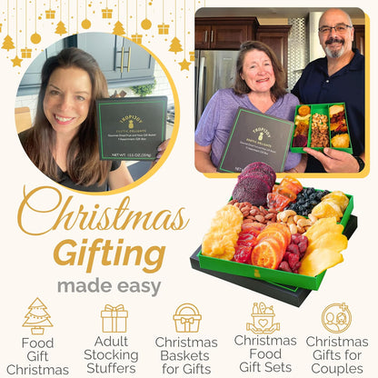 Christmas Gift Baskets - 11 Tropical Flavors - 20oz Soft Dried Fruit Basket Gift | Holiday Gift Baskets for Adults - Dried Fruit Gift Basket - Christmas Food Gifts - Family Gifts for Christmas Basket