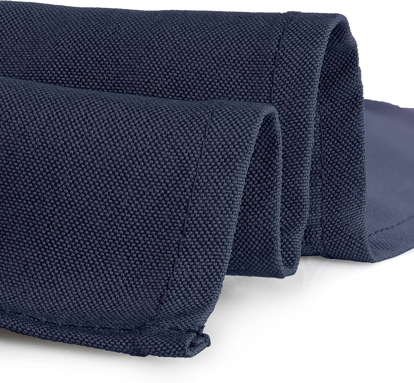 Gee Di Moda Cloth Napkins - 17 x 17 Inch Navy Blue Dinner Napkins - Set of 12 Soft & Absorbent Washable Fabric Cloth Table Napkins with Hemmed Edges for Hotel Restaurant, Holiday Parties & Wedding