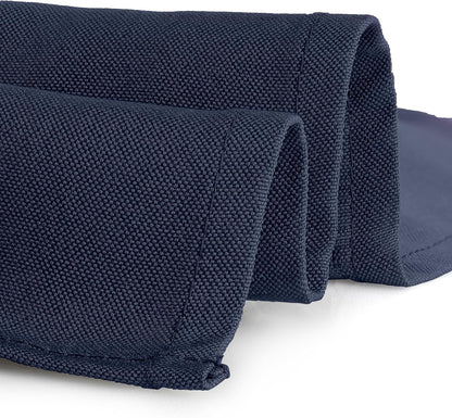 Gee Di Moda Cloth Napkins - 17 x 17 Inch Navy Blue Dinner Napkins - Set of 12 Soft & Absorbent Washable Fabric Cloth Table Napkins with Hemmed Edges for Hotel Restaurant, Holiday Parties & Wedding
