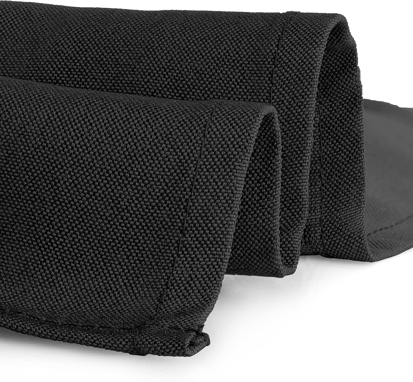 Gee Di Moda Cloth Napkins - 17 x 17 Inch Black Dinner Napkins - Set of 12 Soft & Absorbent Washable Fabric Cloth Table Napkins with Hemmed Edges for Hotel Restaurant, Holiday Parties & Wedding