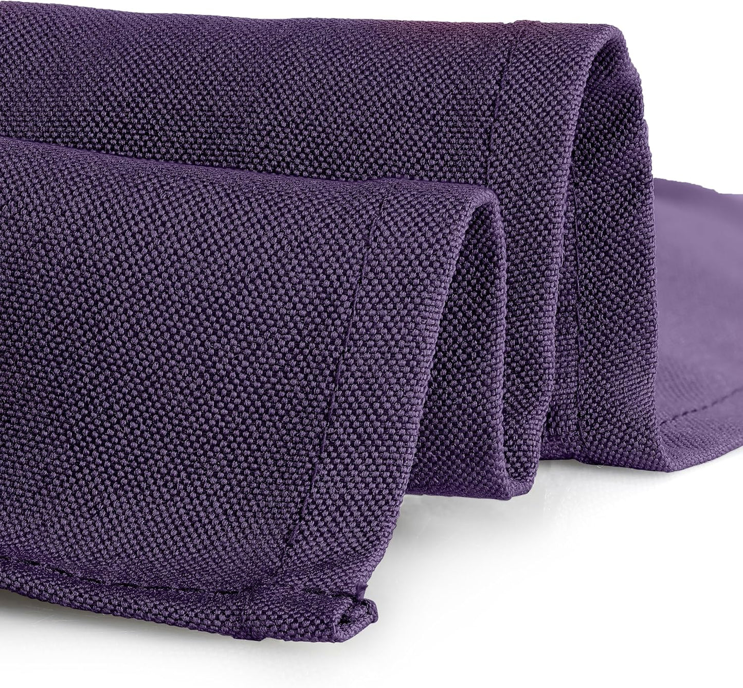 Gee Di Moda Cloth Napkins - 17 x 17 Inch Purple Dinner Napkins - Set of 12 Soft & Absorbent Washable Fabric Cloth Table Napkins with Hemmed Edges for Hotel Restaurant, Holiday Parties & Wedding
