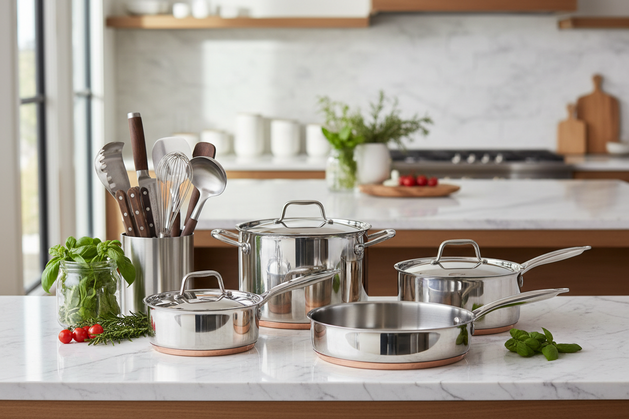 From our carefully engineered cookware to our ergonomic utensils and stylish kitchen organizers, each item is crafted with precision, high-quality materials, and a commitment to lasting performance. Whether you’re a seasoned home chef or just beginning your culinary journey, our products are designed to support every meal, every moment, every day. (make it real photo)